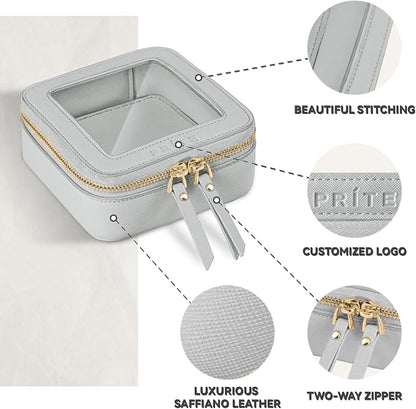 Prite Small Makeup Bag for Women Portable Clear Makeup Bag Cute Mini Waterproof - Image 4