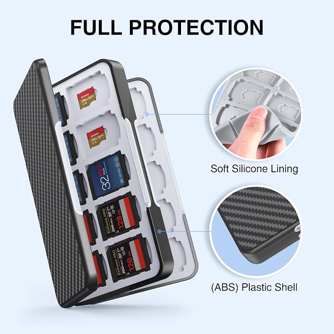 HEIYING SD Card Holder for Memory SD and TF Cards, Portable Case Compatible - Image 4