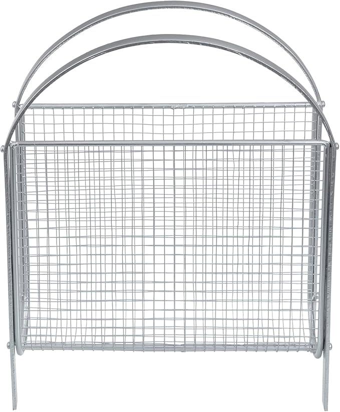 MyGift Mid-Century Design Magazine Rack, Matte Black Tone Metal Mesh - Image 6