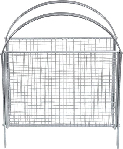 MyGift Mid-Century Design Magazine Rack, Matte Black Tone Metal Mesh - Image 6
