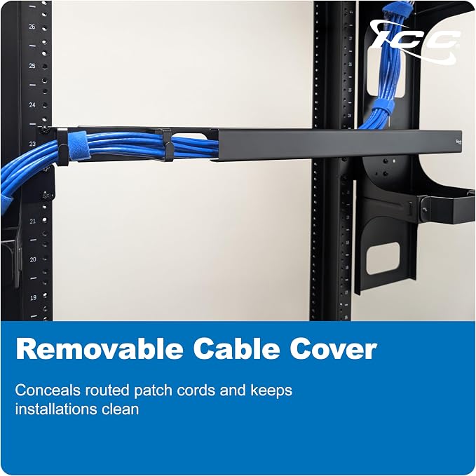ICC 1U Ring Cable Manager Panel - Image 5