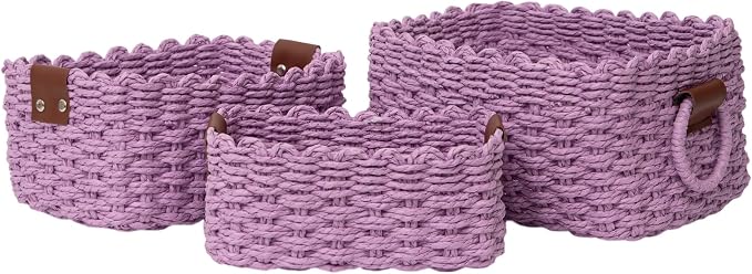 Small baskets for Organizing, Cute woven Storage basket by QingtuHome