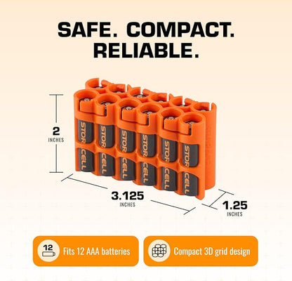 Storacell by Powerpax AAA Battery Storage Caddy, Holds 12 Batteries - Image 6