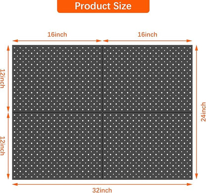 TORACK 4 PCS 12"x16" Metal Pegboard Panels - Image 3