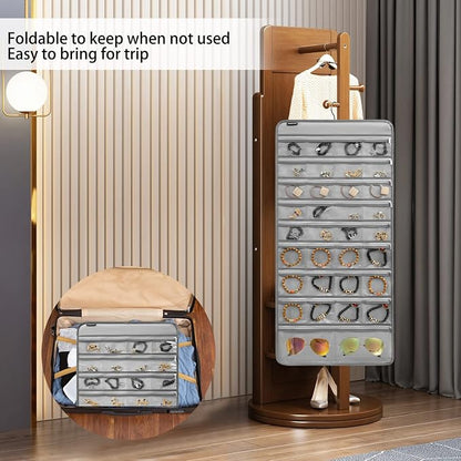 Dual-sided Hanging Jewelry Organizer Necklace Holder Jewelries Storage - Image 5