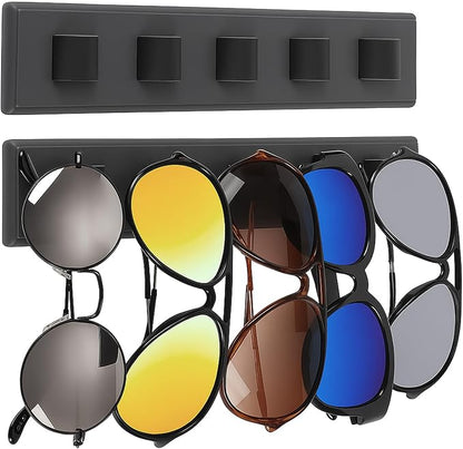 2 Pack Wooden Sunglasses Organizer Wall Mounted by Unknown