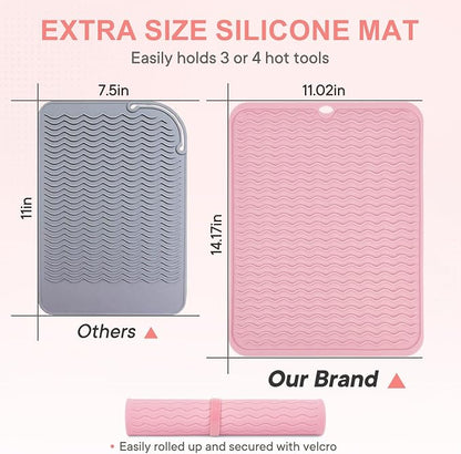 Oversize Silicone Heat Resistant Mat, Portable Travel Mat Cover - Image 3