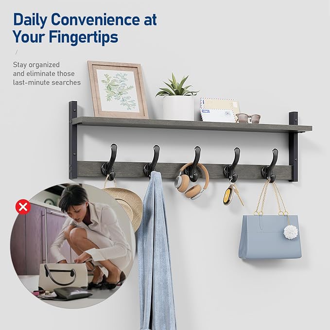 Tatub 29" Rustic Coat Rack Wall Mount - Image 6