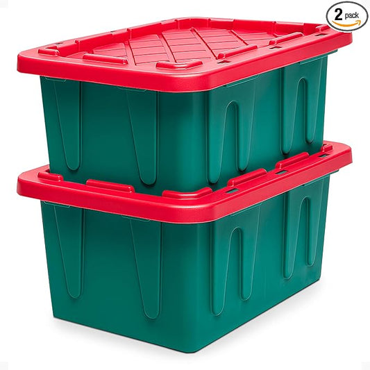 HOMZ 2-Pack Durabilt, Heavy Duty Plastic Storage Bins by Homz