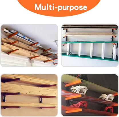 Ultrawall Wall Mount Wood Organizer and Lumber Storage Metal Rack - Image 5