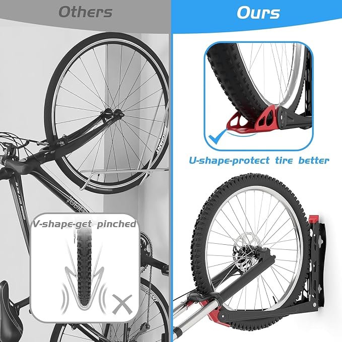 WALMANN BIKEPAL No Lifting Wall Mounted Swivel Bike Rack, Bike Wall Hangers - Image 6