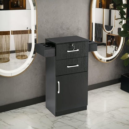 BarberPub 38"x18"x14" Locking Beauty Salon Storage Cabinet, Barber Styling - Image 2