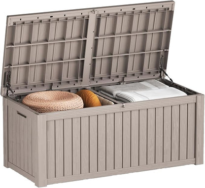 EasyUp 180 Gallon Outdoor Storage Box Waterproof, UV Resistant Resin Deck Box by EASYUP