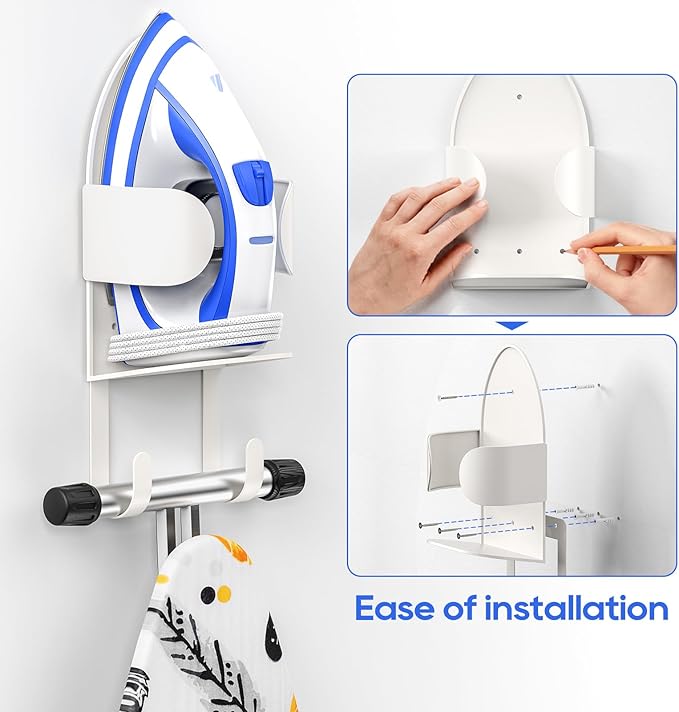 ORLESS Metal Large Ironing Board Holder Wall Mount, Ironing Board Hanger - Image 4