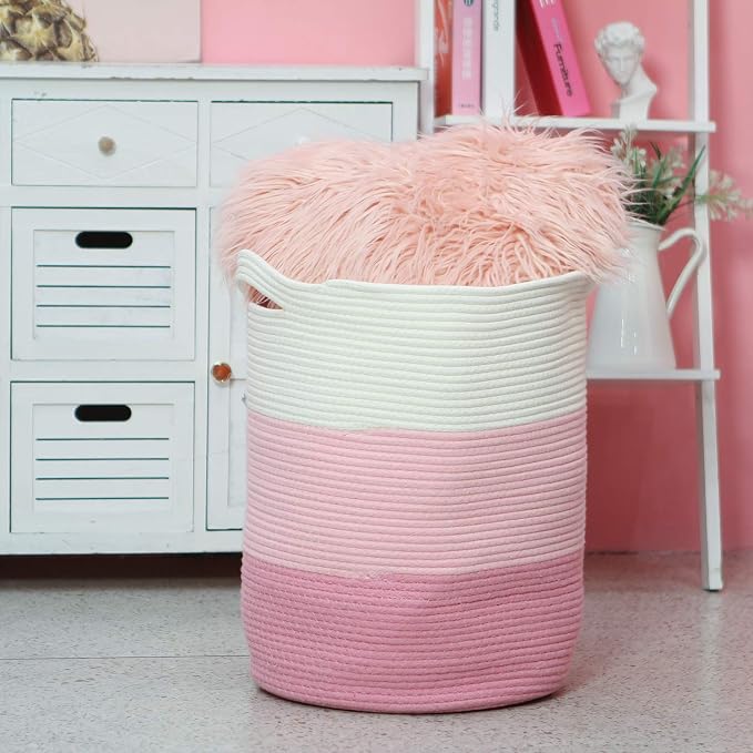 Sea Team Large Size Cotton Rope Woven Storage Basket - Image 3