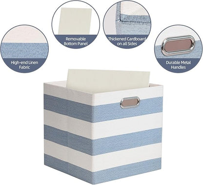 11x11 Cube Storage Bins, Collapsible Fabric Storage Cubes, Cubby Storage - Image 3