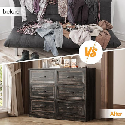 Fameill Dresser for Bedroom, 6 Drawer Wide Dressers Organizer - Image 5