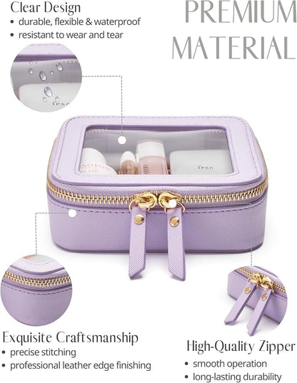 Popvibe Clear Makeup Bag Travel Cosmetic Case Transparent Toiletry Bag - Image 2