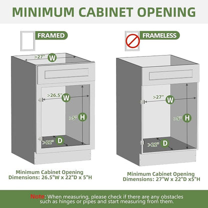 Pull Out Drawers for Cabinets, 25½” W x 21” D Soft Close Slide Out Drawers for - Image 9