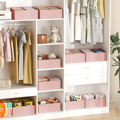 DIMJ Large Closet Shelf Organizer Bins 8 Packs - Image 5