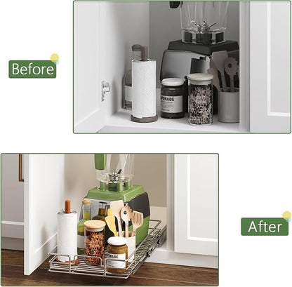 Pull Out Cabinet Organizer 15½" W x 21½" D, Heavy Duty Cabinet Pull Out Shelves - Image 8