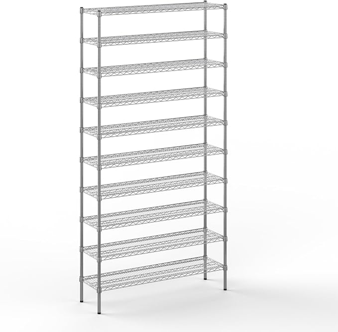 14" Deep x 48" Wide x 96" Height Wire Shelving Kit | 10-Tier | NSF Commercial by Regal+Altair