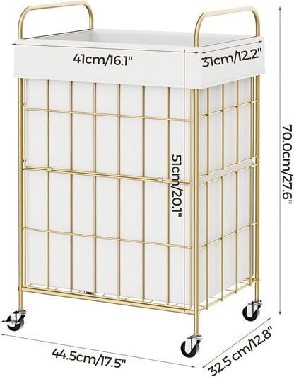 Laundry Hamper with Wheels, 90L Laundry Basket with Handle, Laundry Sorter with - Image 7