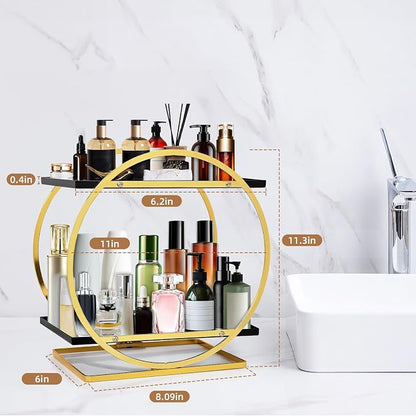 Perfume Organizer for Dresser, 2 Tier Makeup Organizer for Vanity, Bathroom - Image 3