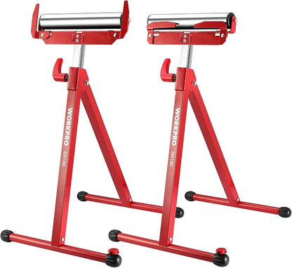 WORKPRO Folding Roller Stand Height Adjustable, Heavy Duty 250 LB Load Capacity by WORKPRO