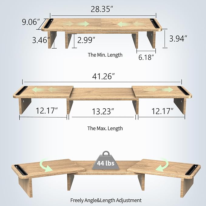 Zimilar Dual Monitor Stand Riser, Monitor Stand - Image 2
