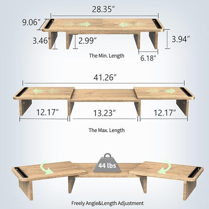 Zimilar Dual Monitor Stand Riser, Monitor Stand - Image 2