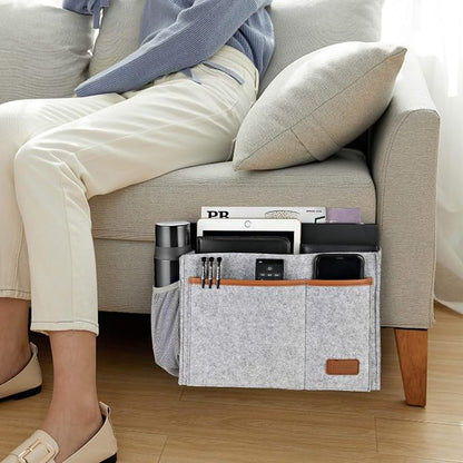 Bedside Caddy, Felt Bed Storage Organizer Hanging Bag Holder - Image 2