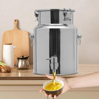 Beverage Dispenser & Stainless Steel Milk Can, 10L/2.64Gal 304 Stainless Steel - Image 4