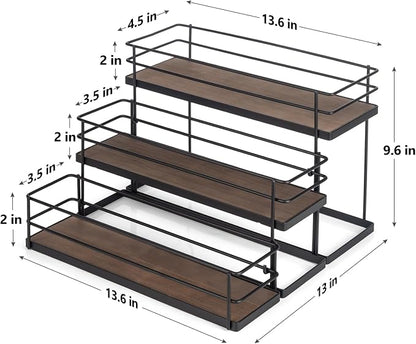 12 Bottle Capacity Coffee Syrup Organizer 3 Tier Coffee Syrup Stand Shelf - Image 3