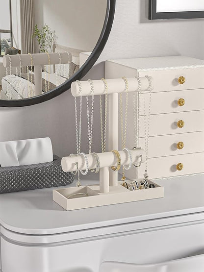 Bracelet and Necklace Holder, Velvet Jewelry Necklace Display Organizer Stand - Image 2