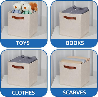 Temary 11x11 Storage Cubes Fabric Storage Cubes Storage Bins - Image 4