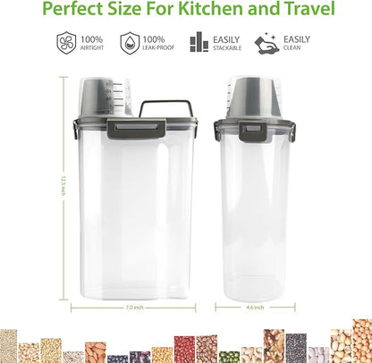 Rice Airtight Storage Container, 3 to 5Lbs Cereal Dry Food Flour Bin, Pet Dog - Image 4