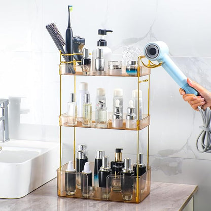 3 Tier Bathroom Organizer Countertop Makeup Perfume Tray Skincare Organizer - Image 6