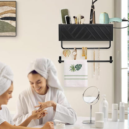 Hair Tool Organizer Wall Mount, Hair Dryer Holder - Image 2