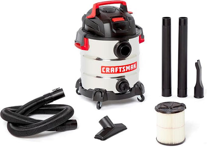 CRAFTSMAN CMXEVBE17155 10 Gallon 6.0 Peak HP Stainless Steel Wet Dry Vac by CRAFTSMAN