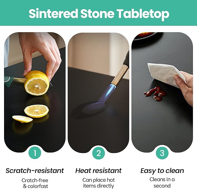 19.7" Lazy Susan Turntable – 360° Sinteredstone Silent Anti-Slip Turntable - Image 7