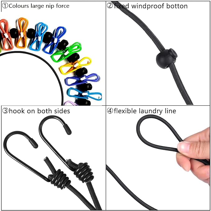 1 Pack Portable Clothesline - Image 3