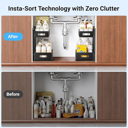 Under Sink Organizer, Metal Under Sink Organizers and Storage, Slide Out Pull - Image 8