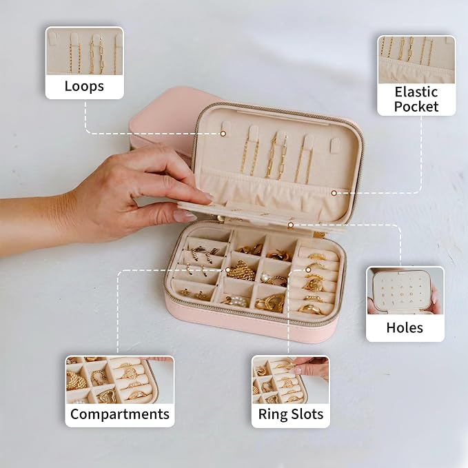 Small Travel Jewelry Box Organizer - Image 4