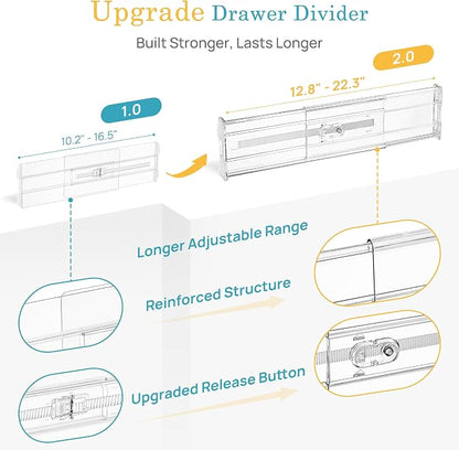 Vtopmart 4 Pack 4" Regular Upgrade Drawer Dividers - Image 7