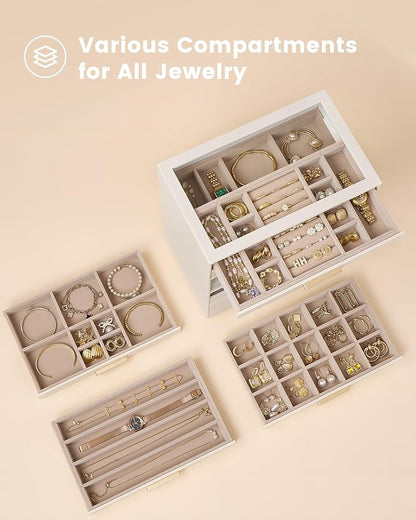 Lolalet Jewelry Box Organizer, 8-Layer Jewelry Organizers and Storage Case - Image 5