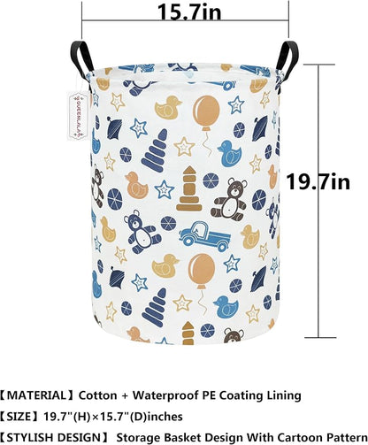 QUEENLALA Large Storage Basket, Laundry Hamper/Bathroom/Home Decor/Collapsible - Image 2