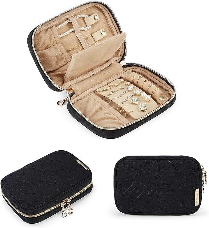 BAGSMART Travel Jewelry Organizer Case Small Jewelry Roll by BAGSMART
