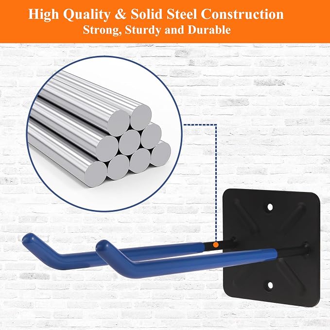 Steel Garage Storage Hooks Wall Tool Organizer, 10 Inch Garage Hook Heavy Duty - Image 6