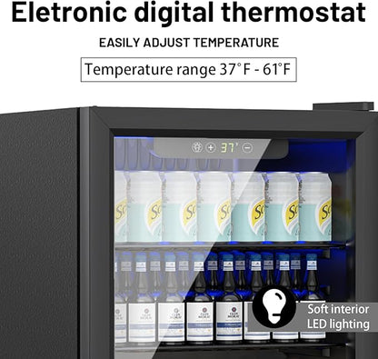 1.7 Cu.ft Beverage Refrigerator Cooler, 72 Cans Mini Fridge - Image 5